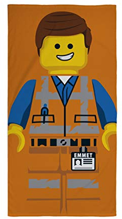 Lego Movie 2 Emmet Design | Perfetto per la casa, la spiaggia e la piscina, multicolore, 140 x 70 cm