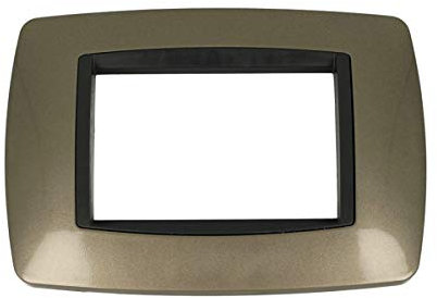 Placca Bombe Da 3 Moduli 3 Posti, Compatibile Con Bticino Living (Bronzo)