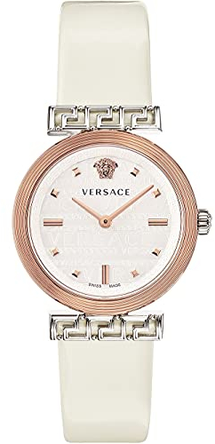 Versace Damen Uhr Armbanduhr Leder Meander VELW00120