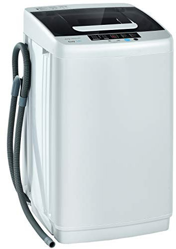 Giantex - Lavadora automática completa, lavadora portátil 2 en 1, lavadora de 9 libras y combo giratorio, bomba de drenaje integrada de 10 programas de 1.04 pies cúbicos, lavadora de carga superior de