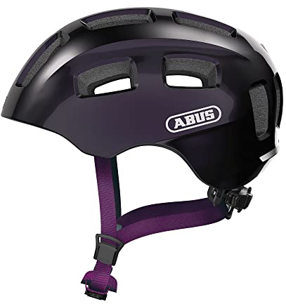 ABUS 40166 Fahrradhelm, Schwarz/Lila (Violet), S (48-54 cm)