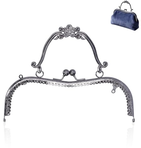 HERCHR Metall Taschenrahmen Taschenbügel, Metall Geldbörse Rahmen, Kugelverschluss Taschengriffe, Metallrahmen Tasche Kuss Verschlussschloss Für DIY Craft, Geldbörsenherstellung, Taschenherstellung