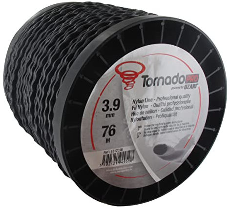 OZAKI TORNADO - Filo in nylon copolimero - L 76 m - Ø: 3,90 mm - Filo aerodinamico - Riduce il rumore e le vibrazioni - Qualità professionale