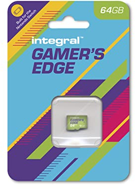 Integral 64GB Gamer's Edge Carte Micro SD pour la Nintendo Switch - Chargez et sauvegardez des Jeux Rapidement stockez des Jeux DLC et sauvegardez des données conçu pour la Nintendo Switch