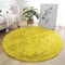 Lifup Teppich Shaggy Anti Rutsch Pflegeleicht, Rund Langflor Teppich für Wohnzimmer Schlafzimmer Kinderzimmer Gelb 160 cm
