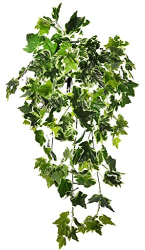 SMPLY. - Hiedra Colgante Artificial - Altura 90 cm - Planta Helix Rastrera de Hojas Pequeñas - Decora el Interior y el Exterior de tu Hogar y Oficina