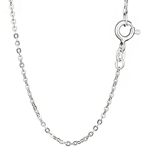 NKlaus Ankerkette (38cm - 80cm) 925 Silber Halskette flachgewalzt Breite: 1,2mm Damen Collier