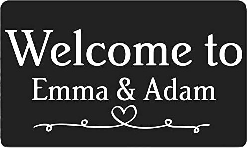 Ferocity Tappetino per porta da interno o da esterno; Tappeti per il trapper della sporcizia per l'auto garage giardino casa; Motif Welcome Nero [140]