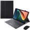 ERY Funda De Teclado para Xiaomi Pad 5/Pad 5 Pro 11 2021 con Ratón Magnético Desmontable Teclado Español Ñ Inalámbrico Parte Trasera De TPU Suave, Funda Tipo Libro Delgada Y Ligera,Negro