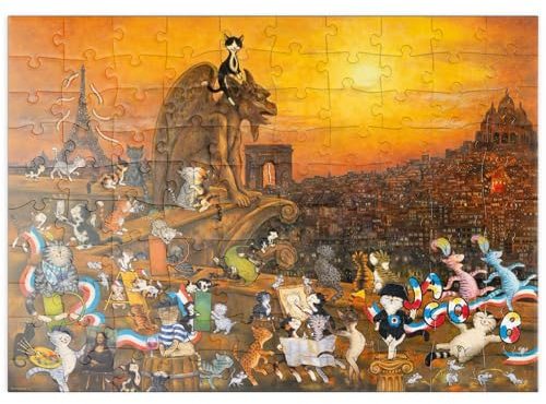 MyPuzzle Cats in Paris - Sven Hartmann - Premium 100 Teile Puzzle - MyPuzzle Sonderkollektion von Heye Puzzle