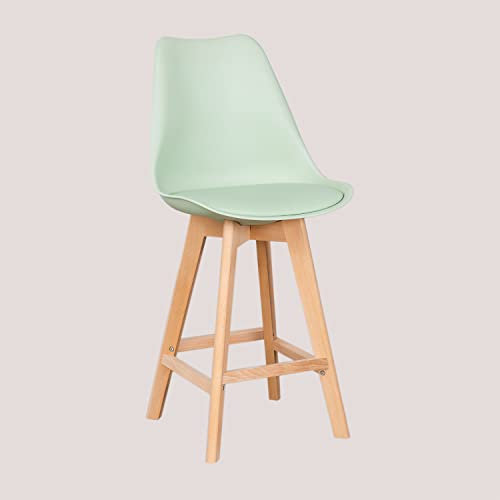 SKLUM Barhocker mit Kunstlederkissen Nordic Seladon ↑67 cm