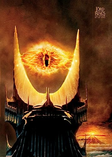 Displate Offiziell Middle Earth MetallPoster Magnetische Befestigung Inklusive Lizenziert Bilder Hochwertiges Poster Black Gate of Mordor - Sauron's Eye & Mount Doom 45 cm x 32 cm