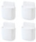 XHNFCU 4 Piezas Blanco Pared Control Remoto Caja de Almacenaje Autoadhesivo Soporte de Control Remoto Soporte de Carga de Teléfono para Control Remoto, Lápiz, Teléfono Móvil, Cepillo de Dientes