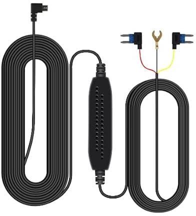 Jansite Dash Cam Hardwire Kit mit Typ-C-Anschluss für Jansite Mirror Dash Cam, 12V-24V zu 5V Auto-Ladegerät Stromkabel