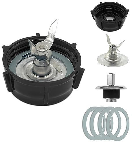 for Oster Blender Replacement Parts Blender Ice Crusher Blade with Jar Base Cap,Coupling Stud Slinger Pin and 4 Rubber O Ring Sealing Ring Gasket,for Aspas Para Licuadora Oster Osterizer Blender Blade