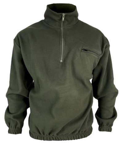 fratelliditalia.org Maglione Maglia Pile Termico Made in Italy Mezza Zip Verde Uomo Caccia Neve Invernale