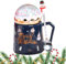 Firulab Weihnachtsbecher-Set | Teebecher mit Deckel | Weihnachtsteetasse für Wintergeschenke, Weihnachts- und Erntedankfest-Tassen für Kaffee, heiße Schokolade, Eierlikör