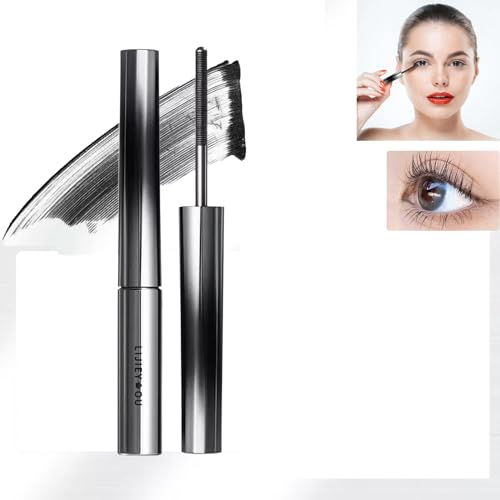 Judydoll – 3D Curling Eyelash Iron Mascara, Judy Doll Iron Brush Mascara, Bristleless Washable Extra Slim Metal Mascara, Waterproof, Long Lasting, No Flaking, No Clumping (Schwarz – 1 Stück)
