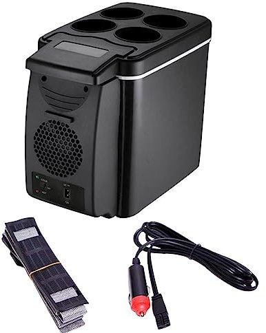 Electric Cooler Compressor Car, Car Fridge 6 Litre,12V & 220V Semiconductor Refrigerator, Refrigerator With System Cooler And Warmer, Fridge For Bedrooms, Compact Fridge For Indoor Outdoor
