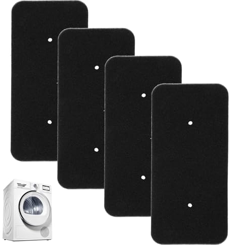 4 Pcs Tumble Dryer Sponge Filters, Dryer Filter Replacement Compatible with Hoover Candy 40006731, Reusable Foam Filter for Heat Pump Condenser Dryers Easy to Clean 275 x 125 x 10 mm, Efficient Drying