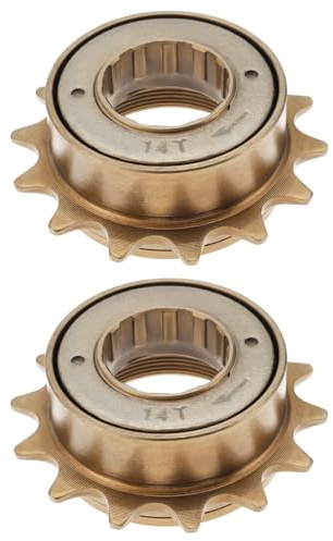 VGOL 2 Uds 14T Rueda Dentada Volante Bicicleta Una Sola Velocidad Volante Bicicleta Rosca 34 Mm Se Adapta A Bicicletas BMX Ejes 10 Mm Y Adecuado Bicicleta Carretera Montaña Bicicleta Plegable