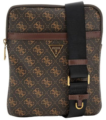 GUESS Vezzola Smart Crossbody Flat Bag Brown/Ochre