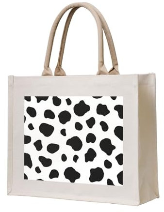YWSOTRE Kuhflecken, Tragetasche Canvas-Tasche Einkaufshandtasche Einkaufstüten, Mehrzweck-Schultertaschen