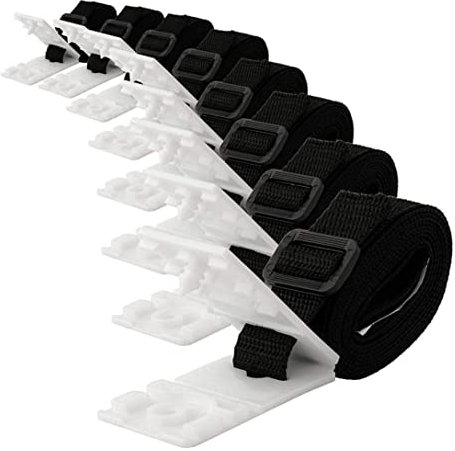 NASSMOSSE Pool Solar Cover Reel Attachment Kit Pool Roller Reel Cover Set Solar Blanket Straps Set for in Ground Swimming Pool 8 Set Pool Accessories
