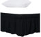 Cache-sommier élastique enveloppant sans surface de lit pour lit simple/double/grand lit/king size 38 cm de hauteur pour décoration d'intérieur (noir, 180 x 200 x 38 cm)