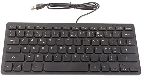 Mtlavishness Clavier Filaire 78 Touches Ergonomique Clavier Mécanique pour Pc Portable Disposition Russe Azerty Idéal pour Bureau Et Jeux Résistant Et