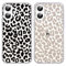 Foonary 2 Pack Clear Leopard Print Phone Case for iPhone 16 6.1, Slim Soft Silicone with Cheetah Design Aesthetics Transparent Pattern Cases, Shockproof Bumper Protector Cover for iPhone 16