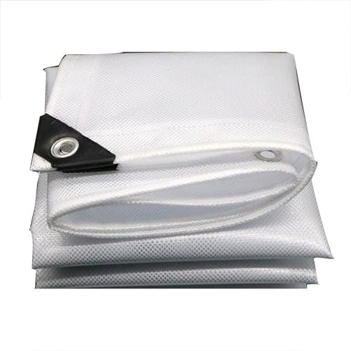 WXQTM Transparent waterproof cloth PVC waterproof cloth Thickened mesh awning balcony rain cloth to keep out the wind Plastic cover sun tarpaulin (3x4)