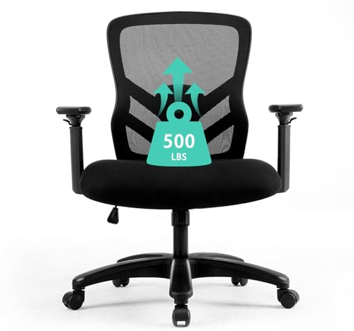 YFO Big and Tall Office Chair 500LBS, Heavy Duty Ergonomic Mesh Chair