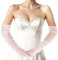 Xthrotsenk 1 Paar Weiße Tüll Handschuhe Lang Brauthandschuhe Damen Transparent Netzhandschuhe Perlen Tüllhandschuhe für Hochzeit Halloween Weihnachten