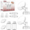 Pump Parts Compatible with Spectra S1/S2/9Plus Breastpump, Full Set Replacement Parts for Spectra Include 24mm Flange,Duckbill Valve,Backflow Protector,Tube,Bottle, Not Original Spectra S2 Accessories