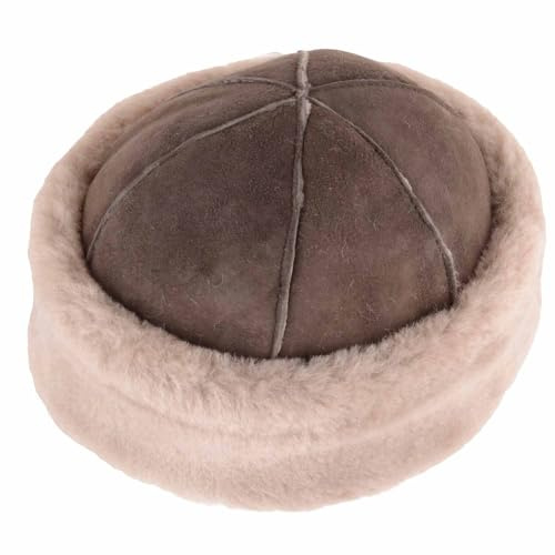 SNUGRUGS Womens Genuine Double Faced Sheepskin Hat, Sheepskin Trim