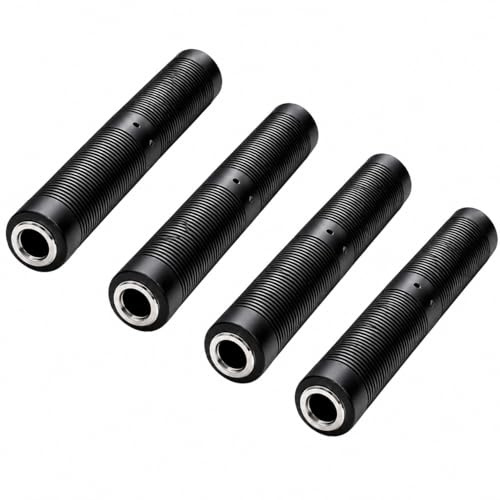 4PCS 1/4 Inch 6.35mm TRS/TS Female to Female Coupler, 6.35mm Female to Female Audio Connector, Durable Stereo Adapter Joiner, Extension Jack Adapter for Guitar Cable, Instrument and Studio Audio