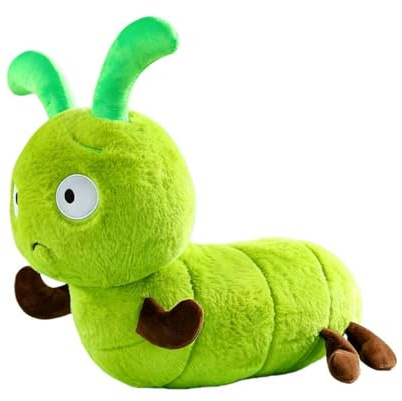 JORCEDI Raupen Kuscheltier, Grüne Raupe Plüschtier, Raupe Puppen Stofftier, Weiches Langes Wurfkissen, zum Kuscheln und Spielen, Geschenk für Jungen und Mädchen (75cm)