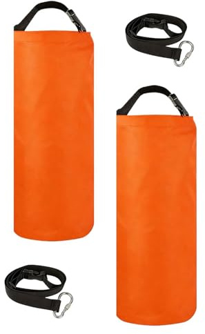 Berriphonia Gazebo Sandbags - Pack of 2 25 lbs Portable with Strap | Gazebo Tent Leg Weights - For Pergolas Parasols Outdoor Banner Sun Shade Awning Camping Party Picnic