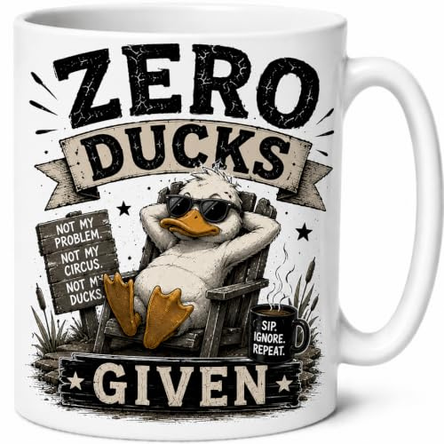 Zero Ducks Given Funny Duck Sarcastic Coffee Gift Mug