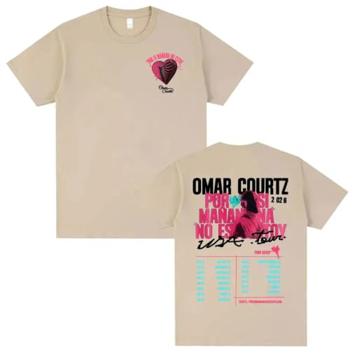 Moxjst Maglietta Estiva A Maniche Corte con Collo Rotondo Maglietta con Stampa del Cantante Abbigliamento Hip-Hop per Uomo E Donna XS-3XL-Khaki||x_s