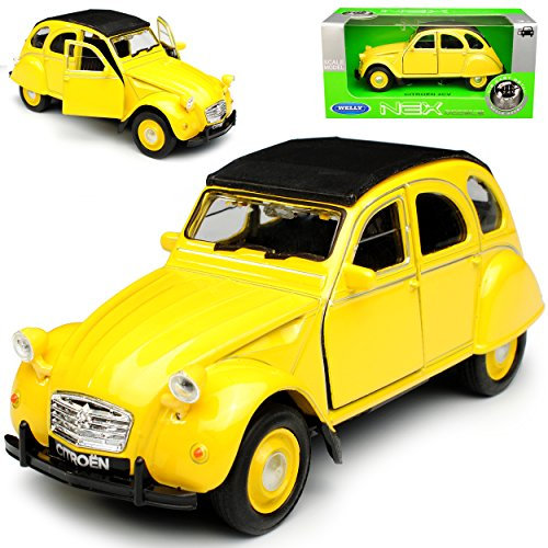 Welly Citroen 2cv Gelb 1949-1990 ca 1/43 1/36-1/46 Modell Auto