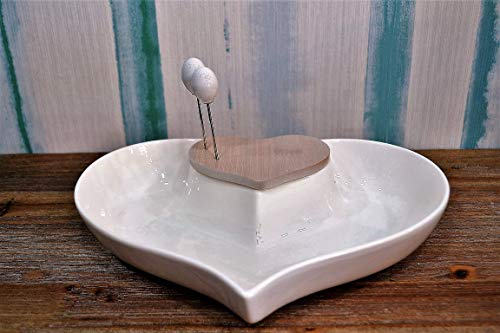 BRANDANI ANTIPASTIERA A Cuore in Porcellana Art. 53376 CM. 29X24X5H.