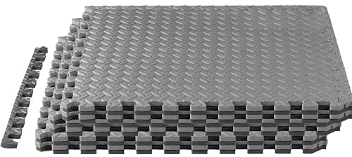 Yes4All 60x60 cm jusqu'à 11,1 m² Set 6/12/30 Carreaux de sol en mousse EVA, tapis en mousse, tapis de sol de gymnastique, tapis de sol emboîtables Sol de garage, piscine extérieure, bain à remous