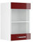 Vicco Küchenglasschrank R-Line, Glashängeschrank, Bordeaux Hochglanz/Weiß, 40 cm