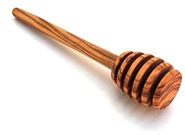 Generisch Honiglöffel 17 cm Honigheber Honig Dosierlöffel Holzlöffel handgemacht aus echtem Olivenholz Hochwertig Naturprodukt