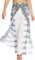 Nuofengkudu Donna Hippie Lunghi Pantaloni con Spacco Gamba Larga Leggero Yoga Pantalone Traspirante Eleganti Pilates Pants Holiday Spiaggia Estivo(Bianco Etnico,L/XL)