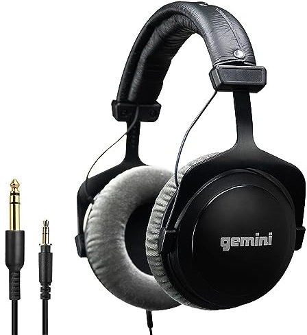Gemini DJX-1000 Casque de Surveillance Professionnel Pilotes 53 mm (Noir)