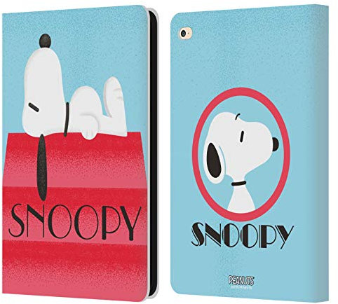 Head Case Designs Offizielle Peanuts Haus Snoopy Deco Traeume Leder-Wallet-Hülle Kompatibel mit Apple iPad Air 2 (2014)