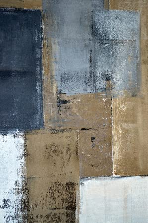 adrium Holz-Bild 80 x 120 cm: Graue und braune abstrakte Kunstmalerei(65109032)